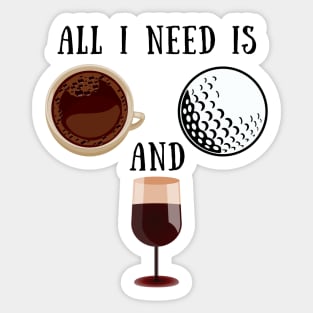 coffee golf wine Sticker